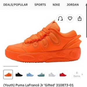Puma Kids Vibrant Orange Sneakers